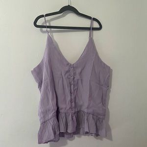 Ruffle hem cami top